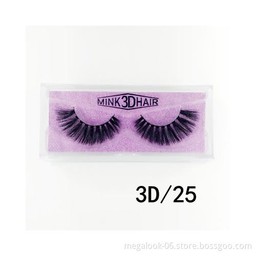 Create Your Own Brand 3D Mink Eyelashes False Silk Soft Mink Eyelashes Private Label Custom Packaging Box 3D Mink Lashes
